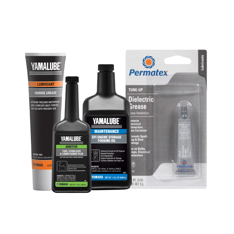 Yamaha - Premium Winterizing Kit | 12 oz Fuel Stabilizer, 32 oz EFI Fogging Oil, 10 oz Marine Grease & Dielectric Grease