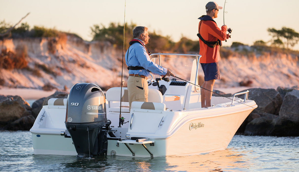 Yamaha F90XB Outboard - 25-Inch Shaft | Remote Control | Electric Start | Power Trim & Tilt | Gray