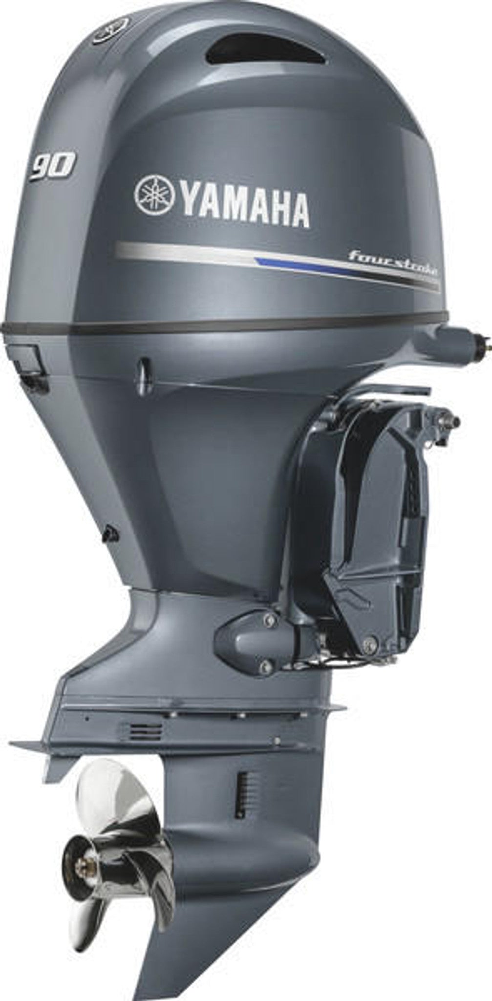 Yamaha F90LB Outboard - 20-Inch Shaft | Remote Control | Electric Start | Power Trim & Tilt | Gray