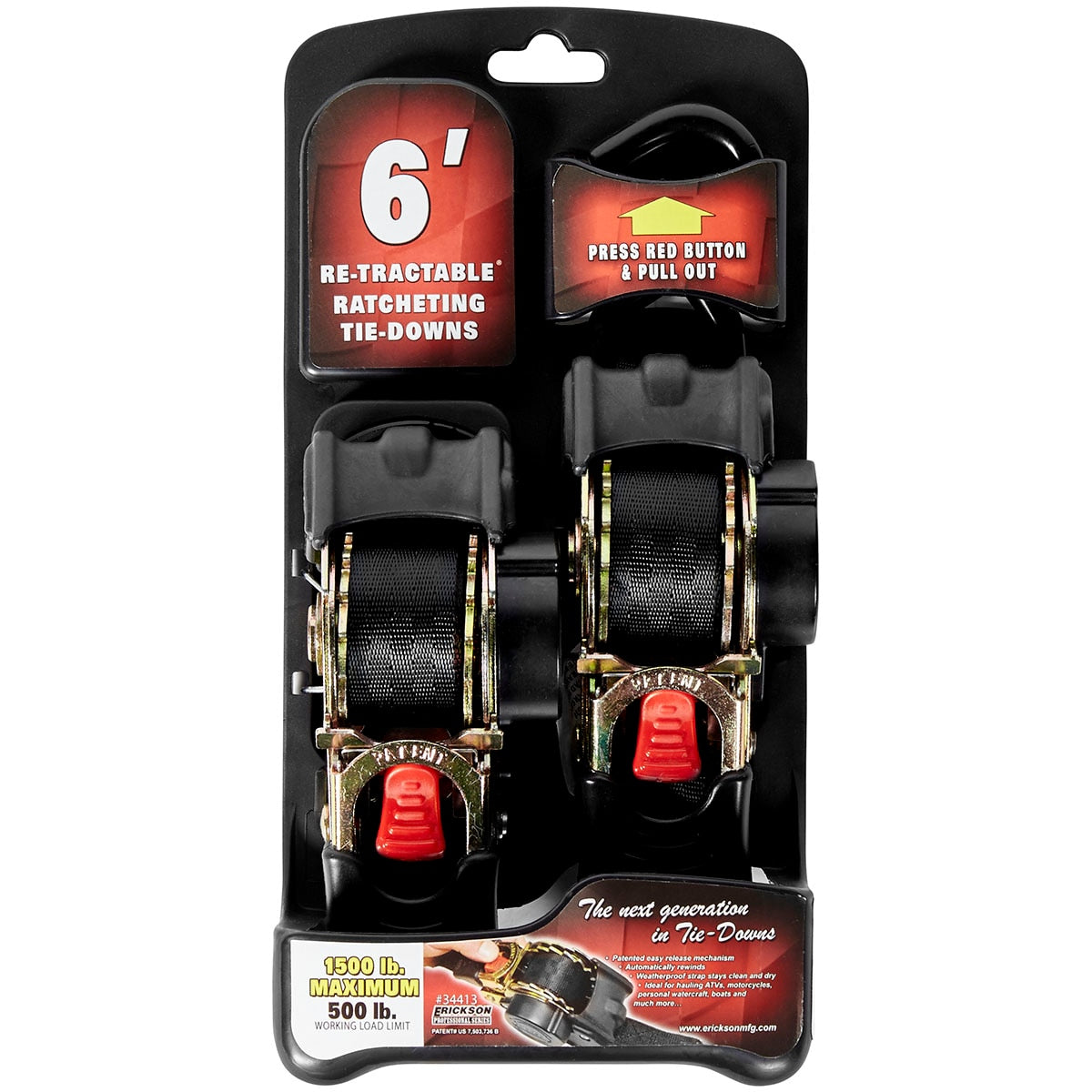 Yamaha ACC-0SS58-40-17 - Retractable Ratcheting Tie Downs