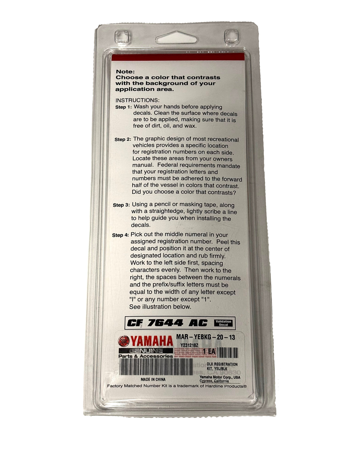 Yamaha MAR-YEBKG-20-13 - Dlx registration kit, yel/blk