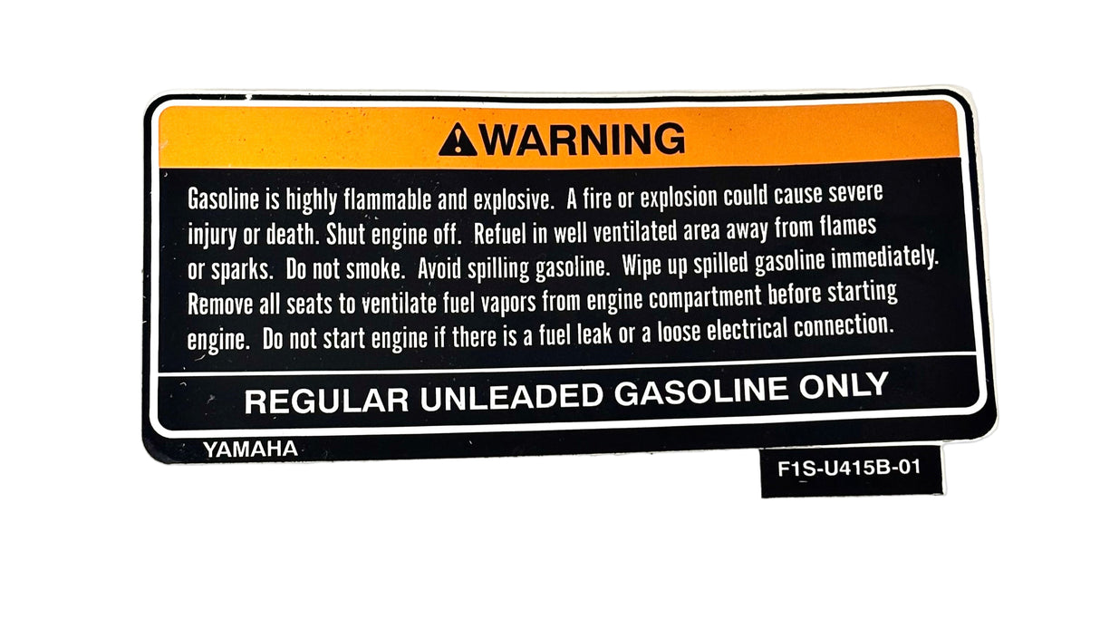 Yamaha F1S-U415B-01-00 - Warning(Fue Label