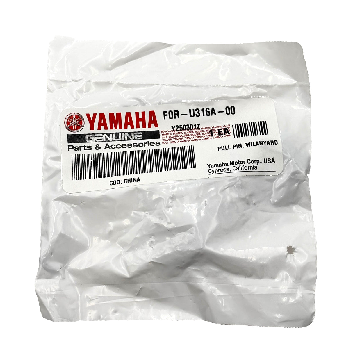Yamaha F0R-U316A-00-00 - W/Lanyard Pull Pin