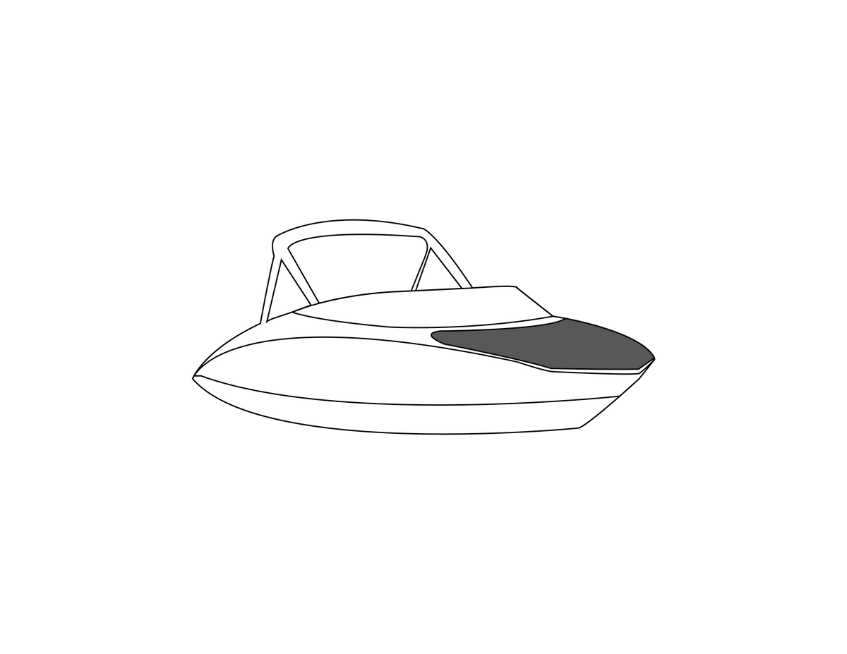 Yamaha Boat Bow Cover - MAR-222XD-BC-23 - SX220 AR220 222S SE SD XE XD - Black - 2023