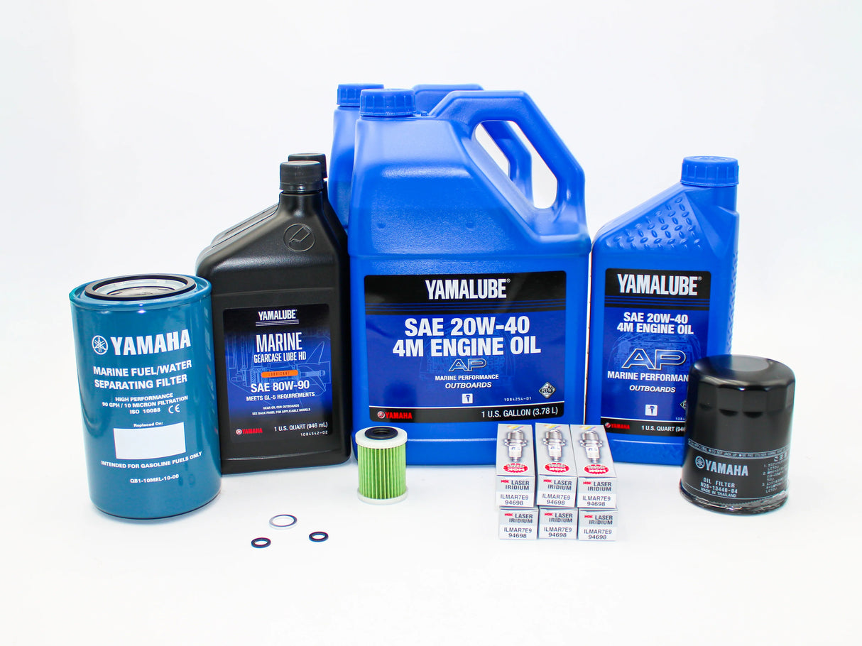 Yamaha 100 Hour Service Maintenance Kit - Yamalube 20W-40 - F350 V6 4.3L - All Models