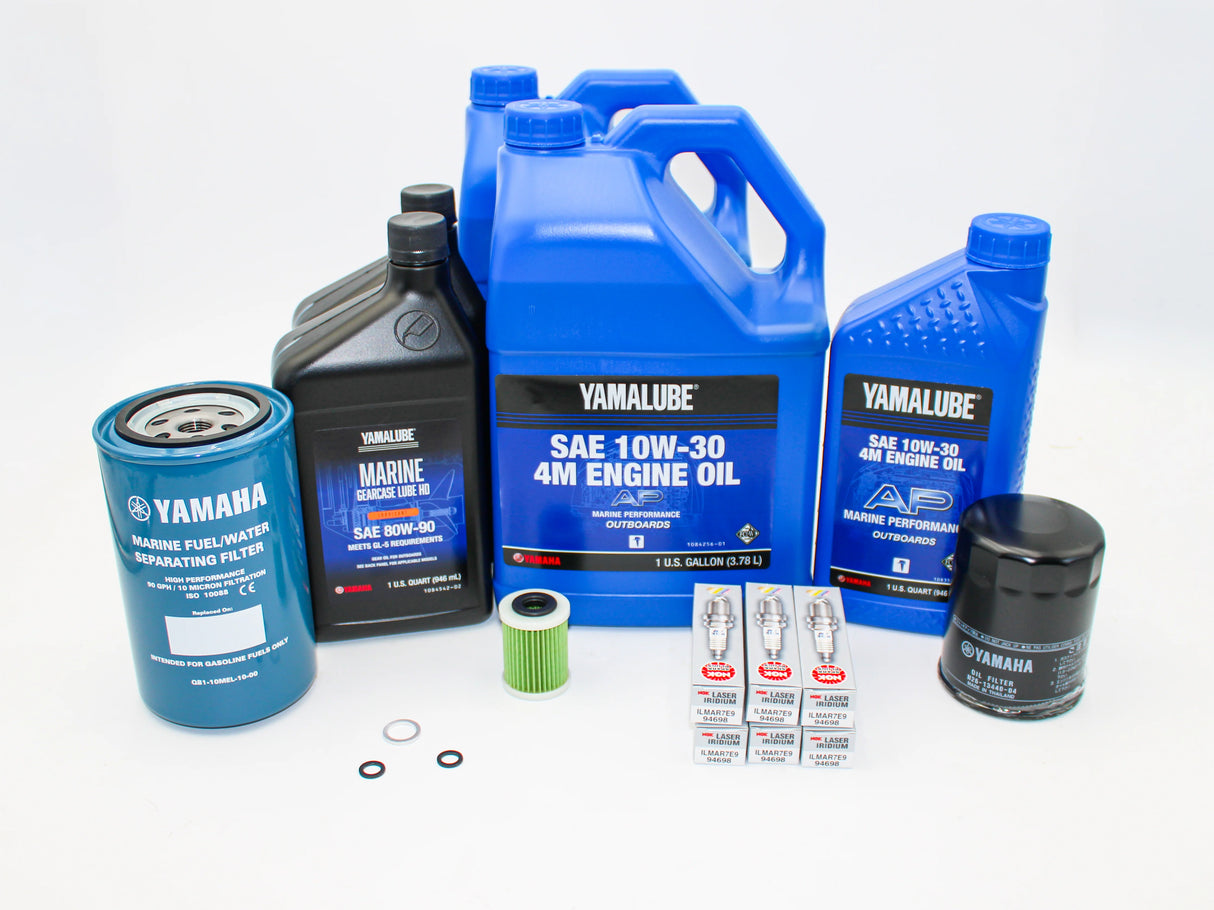 Yamaha 100 Hour Service Maintenance Kit - Yamalube 10W-30 - F350 V6 4.3L - All Models