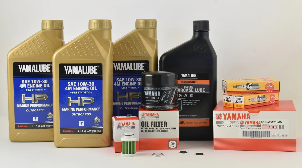 Yamaha F70 100-Hr. Service Kit with Cooling All Models 10W-30 Full Synthetic