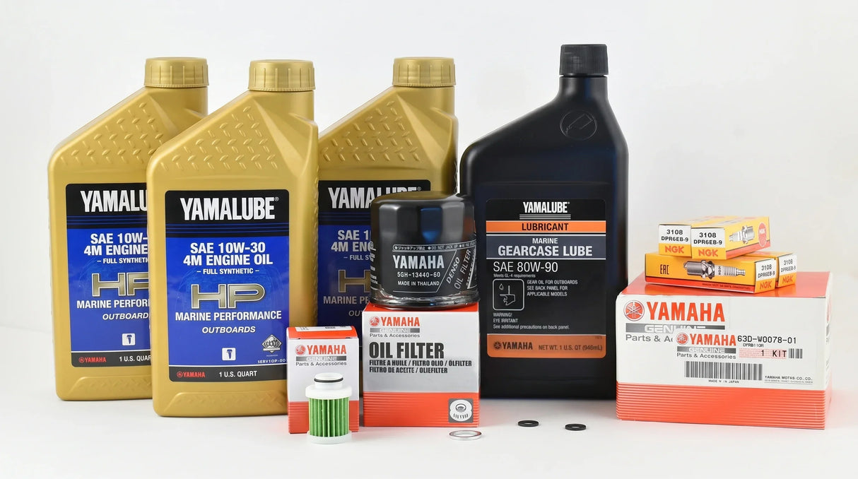 Yamaha F60 100-Hr. Service Kit with Cooling 2006-Current 10W-30 Full Synthetic