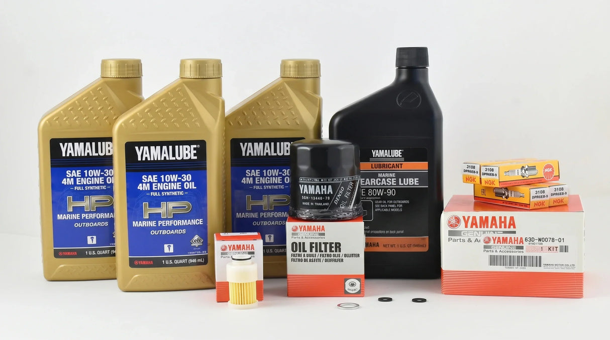 Yamaha F60 100-Hr. Service Kit with Cooling 2005 10W-30 Full Synthetic