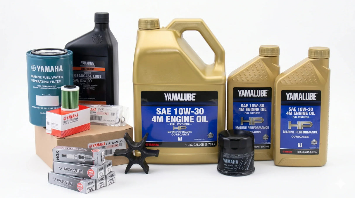 Yamaha F225 TLR 3.3L V6 100-Hr. Service Kit with Cooling 2007-2009 10W-30 Full Synthetic