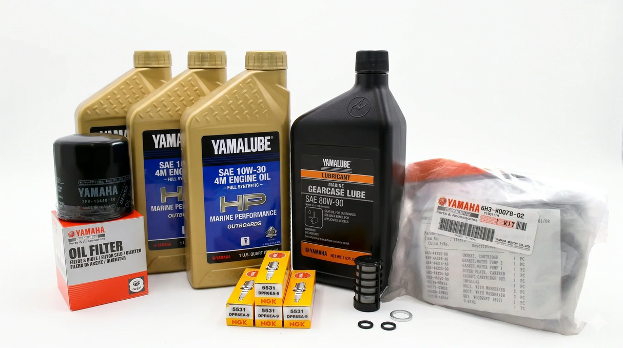 Yamaha F50 100-Hr. Service Kit with Cooling 1997 10W-30 Full Synthetic
