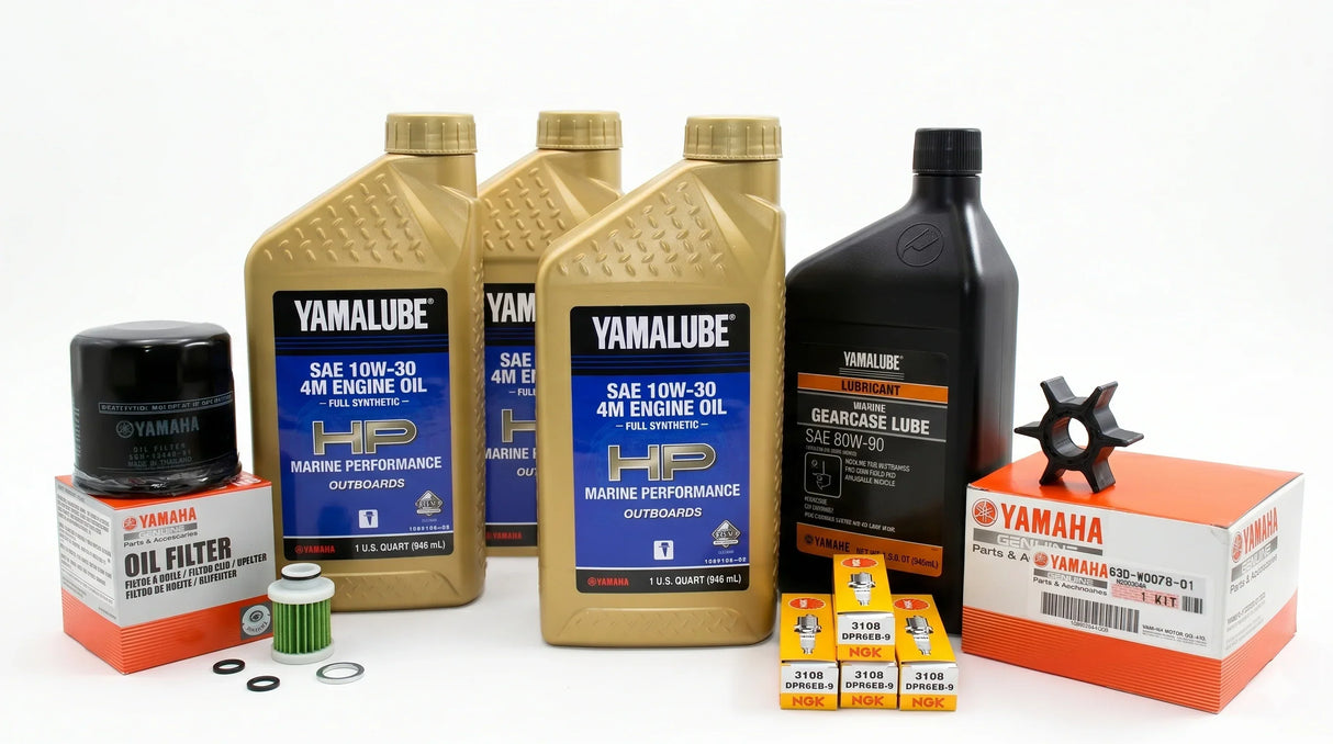 Yamaha F50 100-Hr. Service Kit with Cooling 2006-Current 10W-30 Full Synthetic