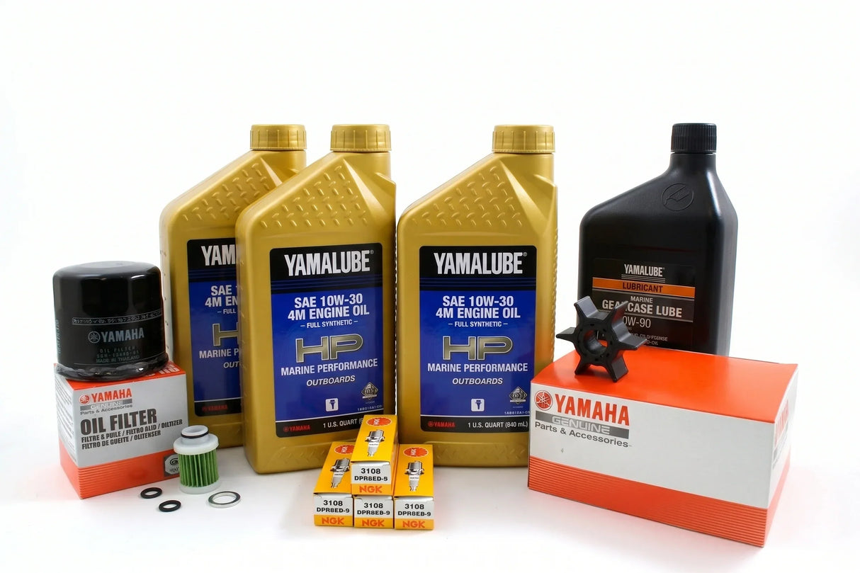 Yamaha F40 100-Hr. Service Kit with Cooling 2008-Current 10W-30 Full Synthetic