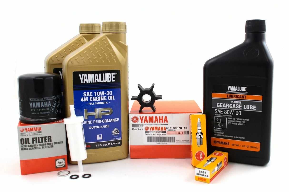 Yamaha F25 100-Hr. Service Kit with Cooling 1998-1999 10W-30 Full Synthetic