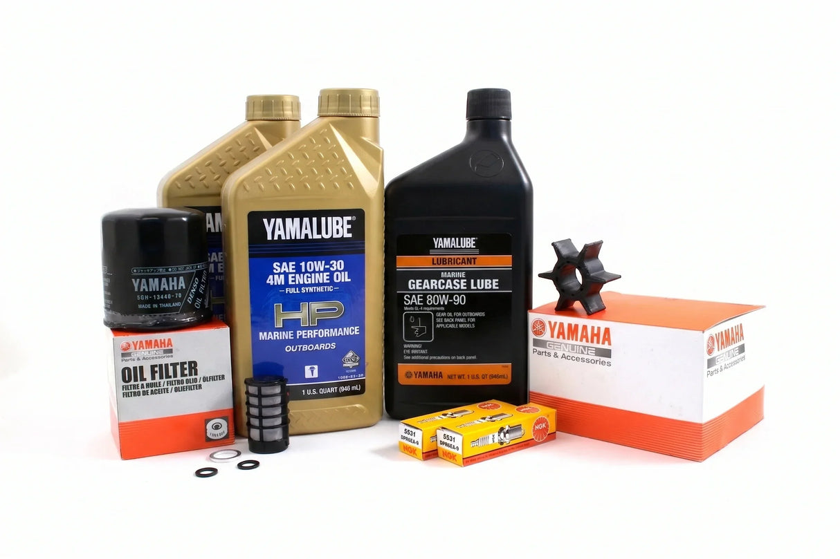 Yamaha F25 100-Hr. Service Kit with Cooling 2005 10W-30 Full Synthetic