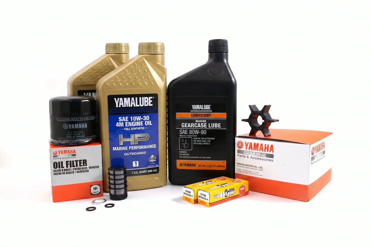Yamaha F25A 100-Hr. Service Kit with Cooling 2009-2019 10W-30 Full Synthetic