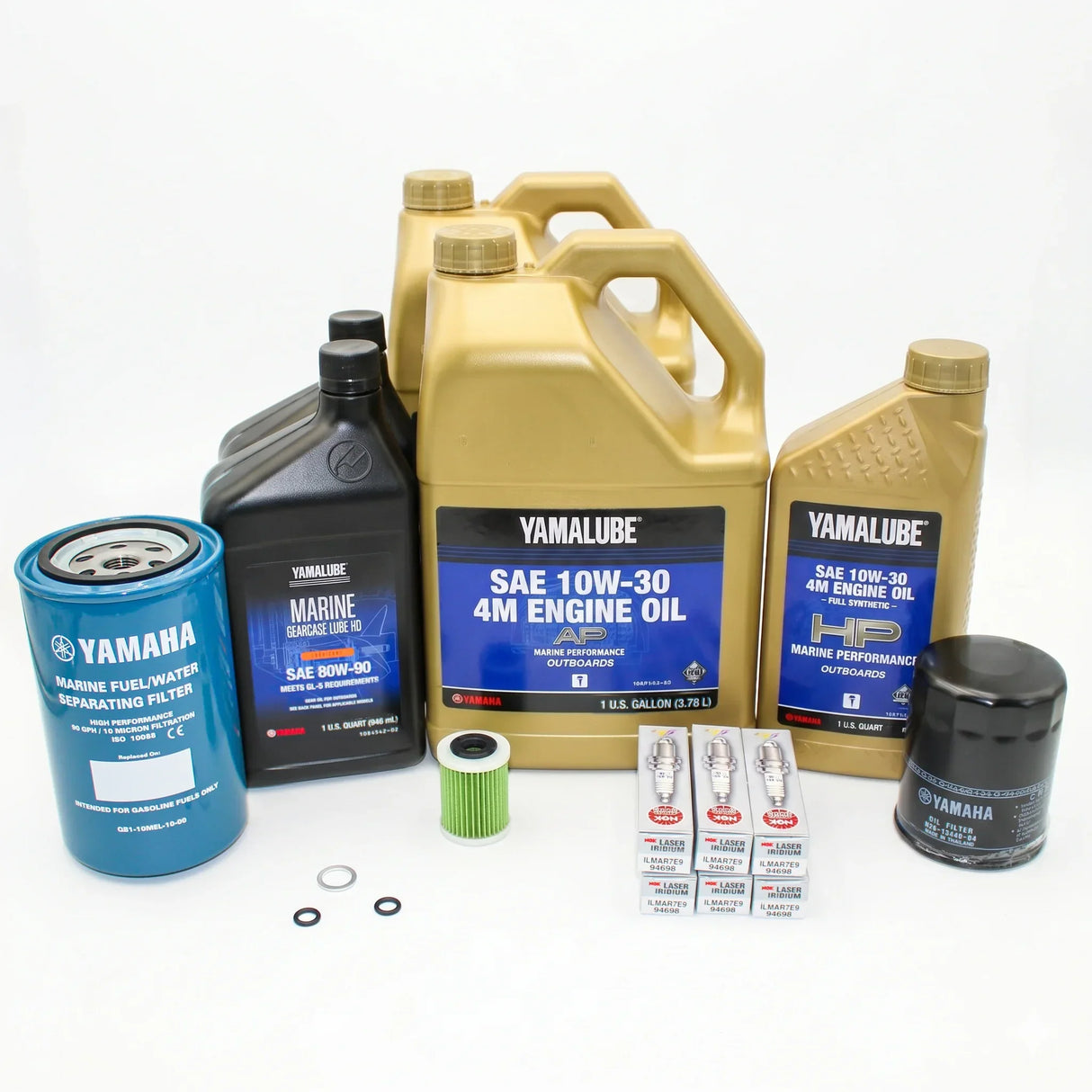 Yamaha 100 Hour Service Maintenance Kit - Yamalube 10W-30 Full Synthetic - F350 V6 4.3L - All Models