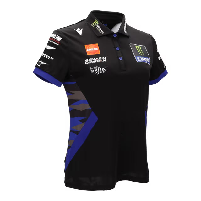 Yamaha 2025 Women's Teamwear Polyester Polo - Black/Royal Blue