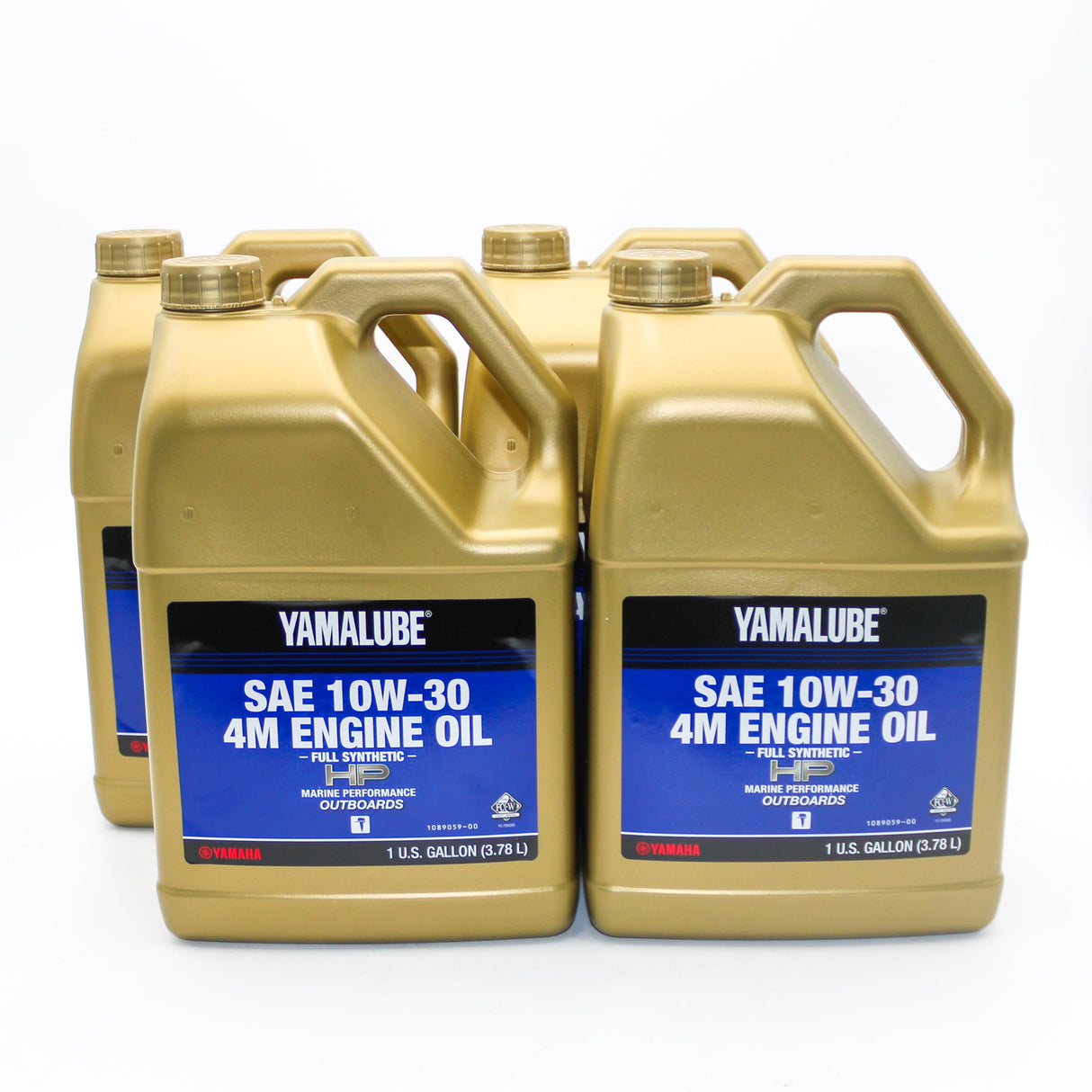 QBL-10W30-FS-04 - Yamalube - 10W30 Marine Full Synthetic Oil - Gallon - 4 Pack