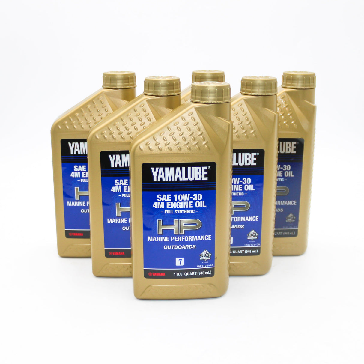 QBL-10W30-FS-12 - Yamaha - 10W30 Marine Full Synthetic Oil - Quart - 6 Pack