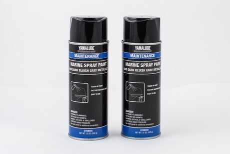Yamaha ACC-MRNPA-IT-4D - Marine Outboard Engine Cowling Spray Paint 4D - Dark Bluish Gray Metallic - 12 oz. - 2-Pack