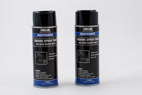 Yamaha ACC-MRNPA-IT-8D - Marine Outboard Engine Cowling Spray Paint 8D - Dark Blue Gray - 12 oz. - 2-Pack