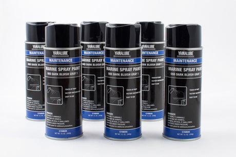 Yamaha ACC-MRNPA-IT-8D - Marine Outboard Engine Cowling Spray Paint 8D - Dark Blue Gray - 12 oz. - 6-Pack