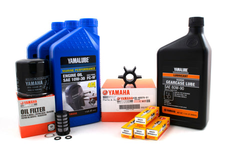 Yamaha 100 Hour Service Maintenance Kit with Cooling - Yamalube 10W-30 - F40 - 1999