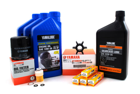 Yamaha 100 Hour Service Maintenance Kit with Cooling - Yamalube 10W-30 - F50 - 2005
