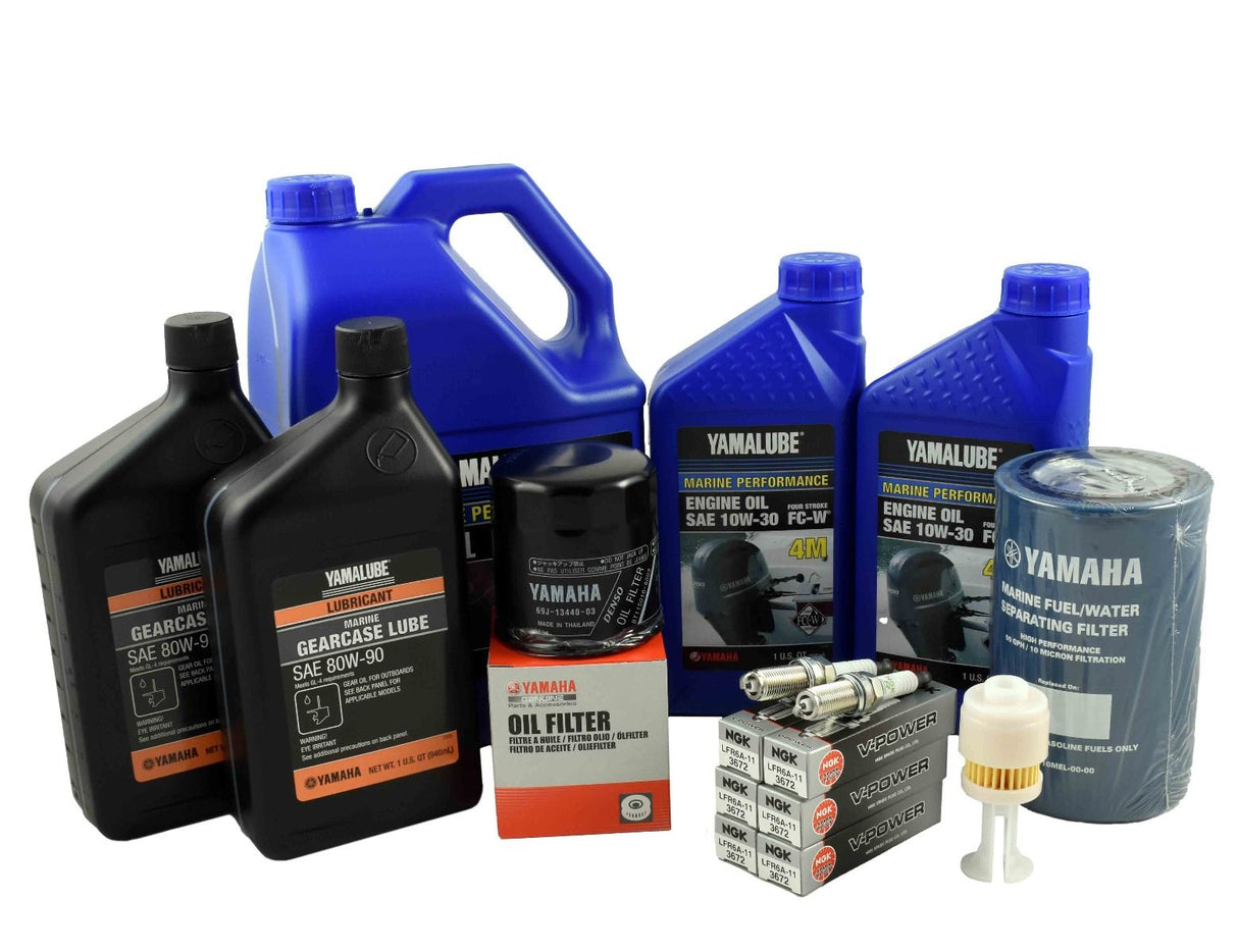 Yamaha 100 Hour Service Maintenance Kit - Yamalube 10W-30 - F200 & F225 TXR/TUR 3.3L V6 - 2002-2005