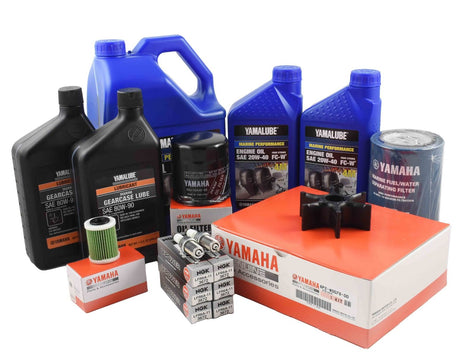 Yamaha 100 Hour Service Maintenance Kit with Cooling - Yamalube 20W-40 - F250 3.3L V6 - 2006-Current