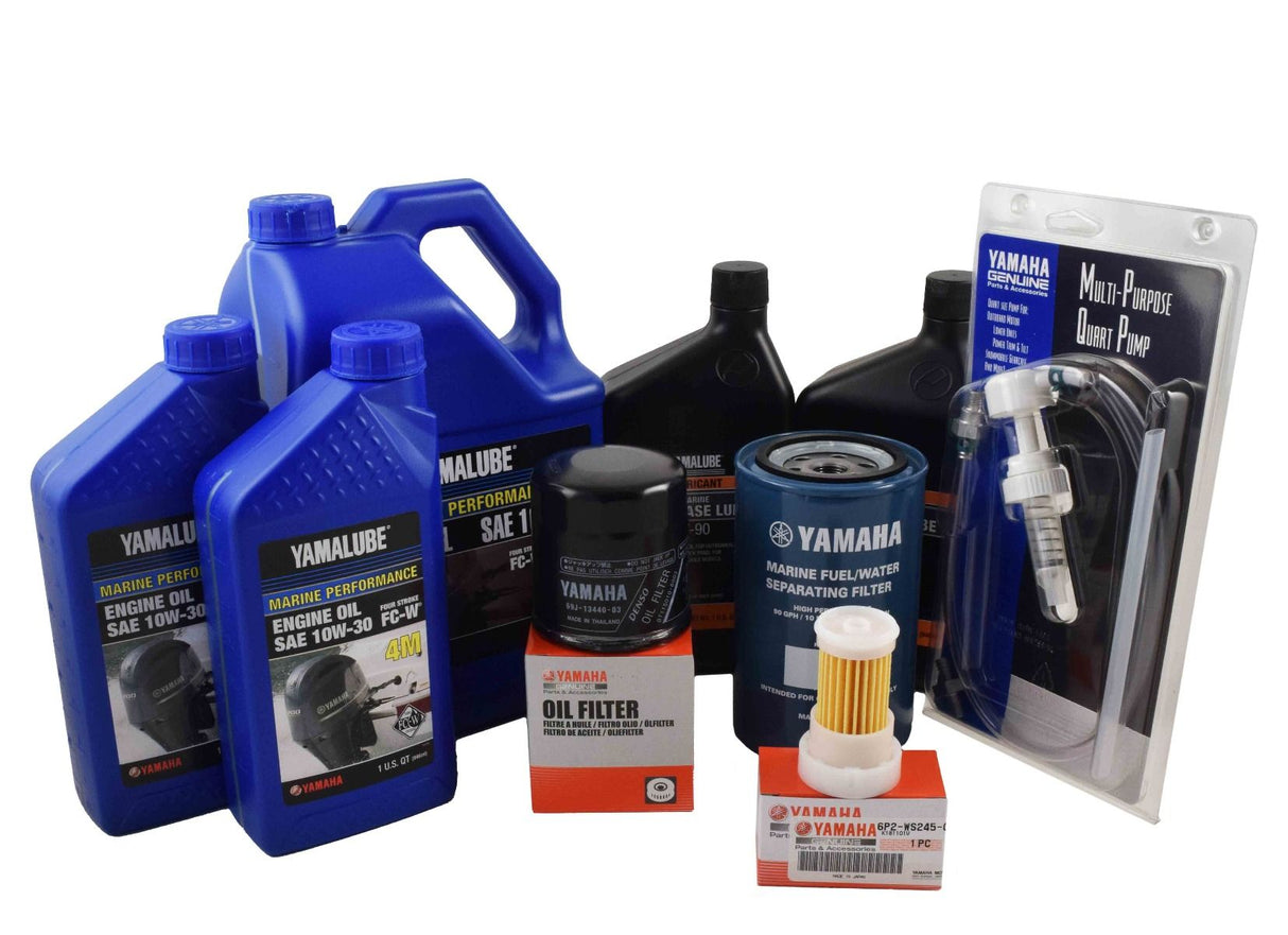 Yamaha 20 Hour Service Maintenance Kit - Yamalube 10W-30 - F250 3.3L V6 - 2005