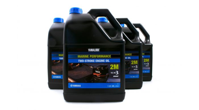 Yamaha LUB-2STRK-M1-04 - Yamalube 2M TCW3 2 Stroke Marine Engine Oil Gallon - 4 Pack