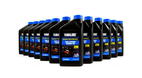 Yamaha LUB-2STRK-M1-12 - Yamalube 2M TCW3 2 Stroke Marine Engine Oil Quart - 12 Pack