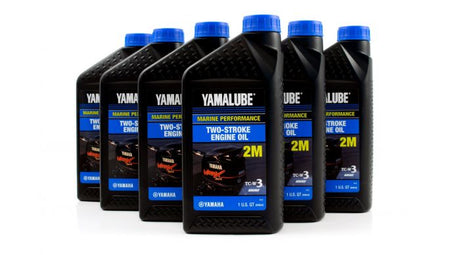 Yamaha LUB-2STRK-M1-12 - Yamalube 2M TCW3 2 Stroke Marine Engine Oil Quart - 6 Pack