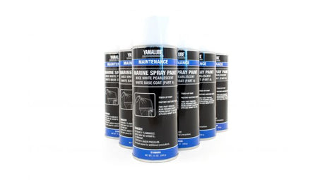 Yamaha - ACC-MRNPT-0C-EA - Marine Outboard Engine Cowling Spray Paint EA - White Pearlescent Base Coat - 12 oz- Part A - 6 Pack