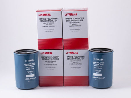 Yamaha - MAR-M10EL-00-00 - Mini-10 Micron Marine Fuel/Water Separating Filter - 4-Pack