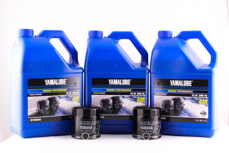 Yamaha Twin Engine Oil Change Kit - 20W-40 - F200 F225 & F250 3.3L V6