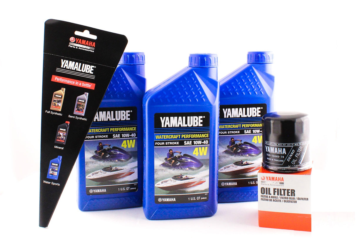 Yamaha LUB-10W40-WV-12 - 5GH-13440-71-00 - Oil Change Kit - Yamalube Boat PWC Waverunner Watercraft VX Sport Deluxe Cruiser - VXR VXS V1 212 232 AR210 AR230