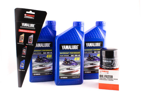 Yamaha LUB-10W40-WV-12 - 5GH-13440-61-00 - Oil Change Kit - Yamalube Boat PWC Waverunner Watercraft VX Sport Deluxe Cruiser - VXR V1 212 232 AR210 AR230