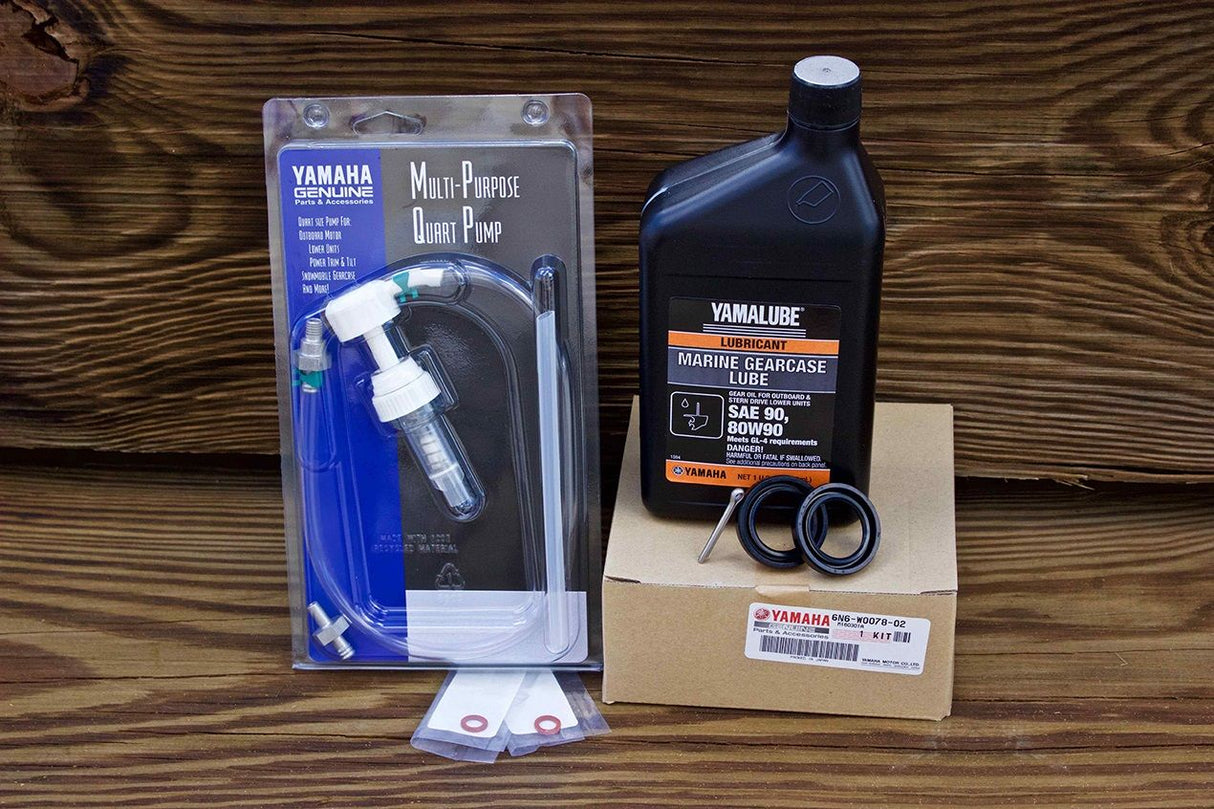Yamaha 6N6-W0078-02-00 - Lower Unit Water Pump Repair Gear Oil Kit w/ Multipurpose Pump - F115 - 2000-2001