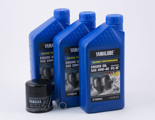 Yamaha Oil Change Kit - 20W-40 - F40 F50 T50 - 1996-2000 models - See description for exact engine application