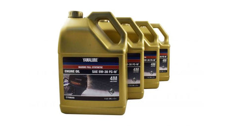 Yamaha LUB-05W30-FC-04 - Yamalube 5W30 Full Synthetic 4M FC-W Outboard Marine Engine Oil Gallon - 4 Pack