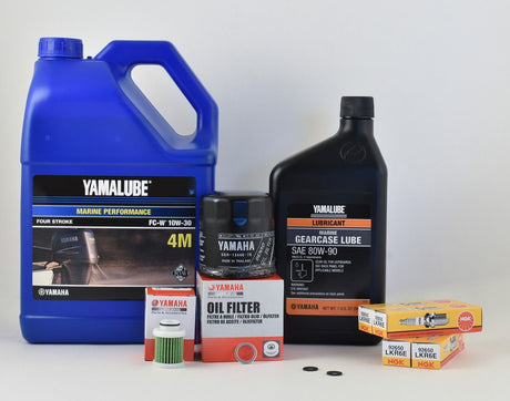 Yamaha 100 Hour Service Maintenance Kit - Yamalube 10W-30 - F115 -2014-Current