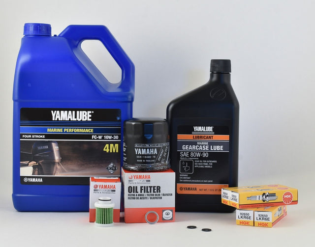Yamaha 100 Hour Service Maintenance Kit - Yamalube 10W-30 - F115 -2014-Current
