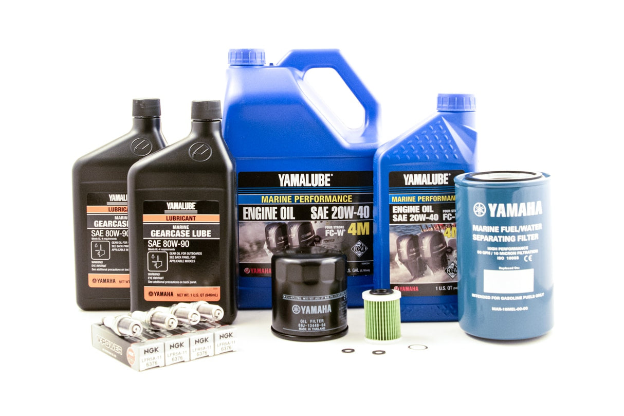 Yamaha 100 Hour Service Maintenance Kit - Yamalube 20W-40 - F150 - F150A - F150B - 2006-Current