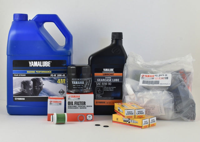 Yamaha 100 Hour Service Maintenance Kit with Cooling - Yamalube 20W-40 - F90B - 2016-Current