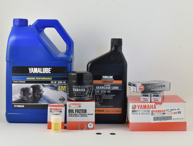 Yamaha 100 Hour Service Maintenance Kit with Cooling - Yamalube 20W-40 - F90 - 2005