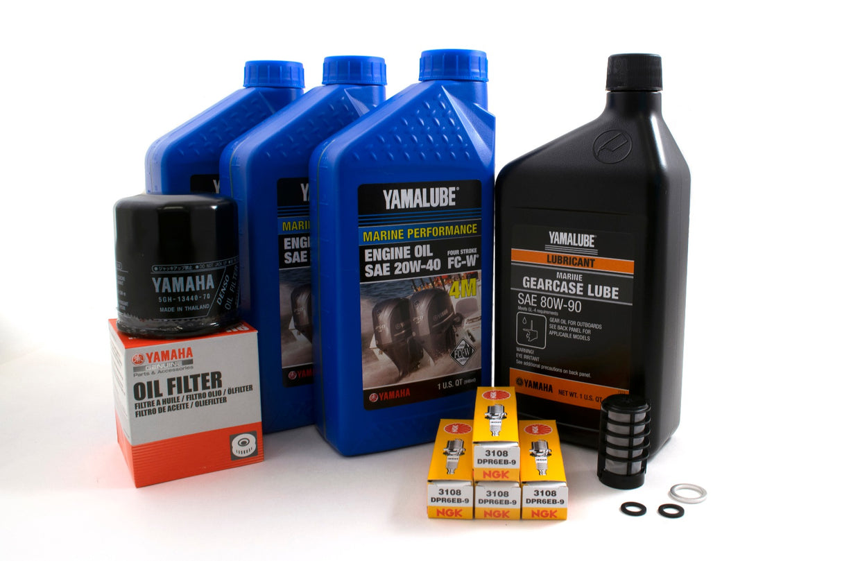 Yamaha 100 Hour Service Maintenance Kit - Yamalube 20W-40 - F50 - 2005