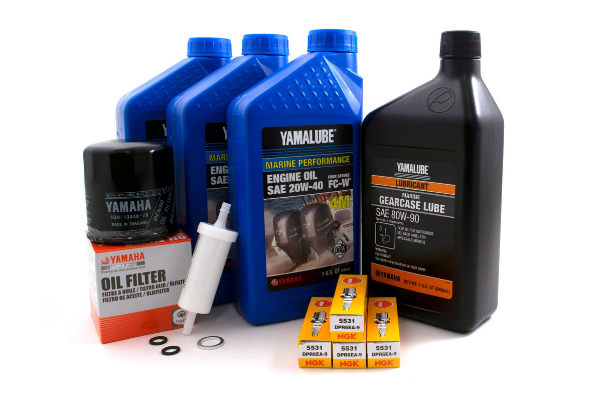 Yamaha 100 Hour Service Maintenance Kit - Yamalube 10W-30 - F40 - 2001-2008